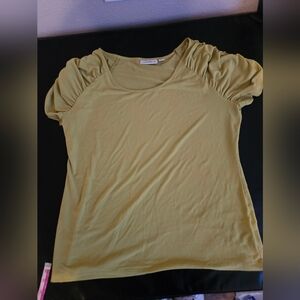 Susan Graver Short Sleeve Top - Olive